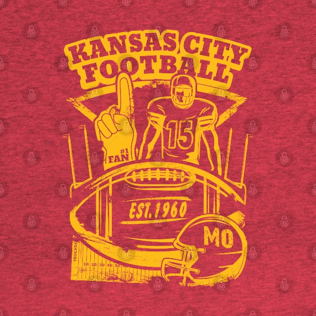 Kansas City Retro Vintage KC Football Missouri 2021 Gift by JJDezigns